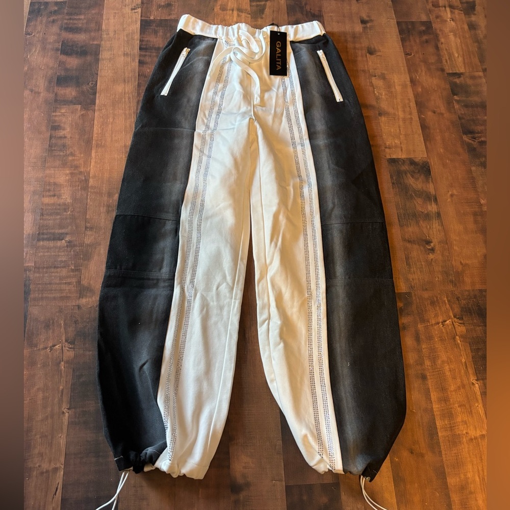 Galita Black White Pants with Bling